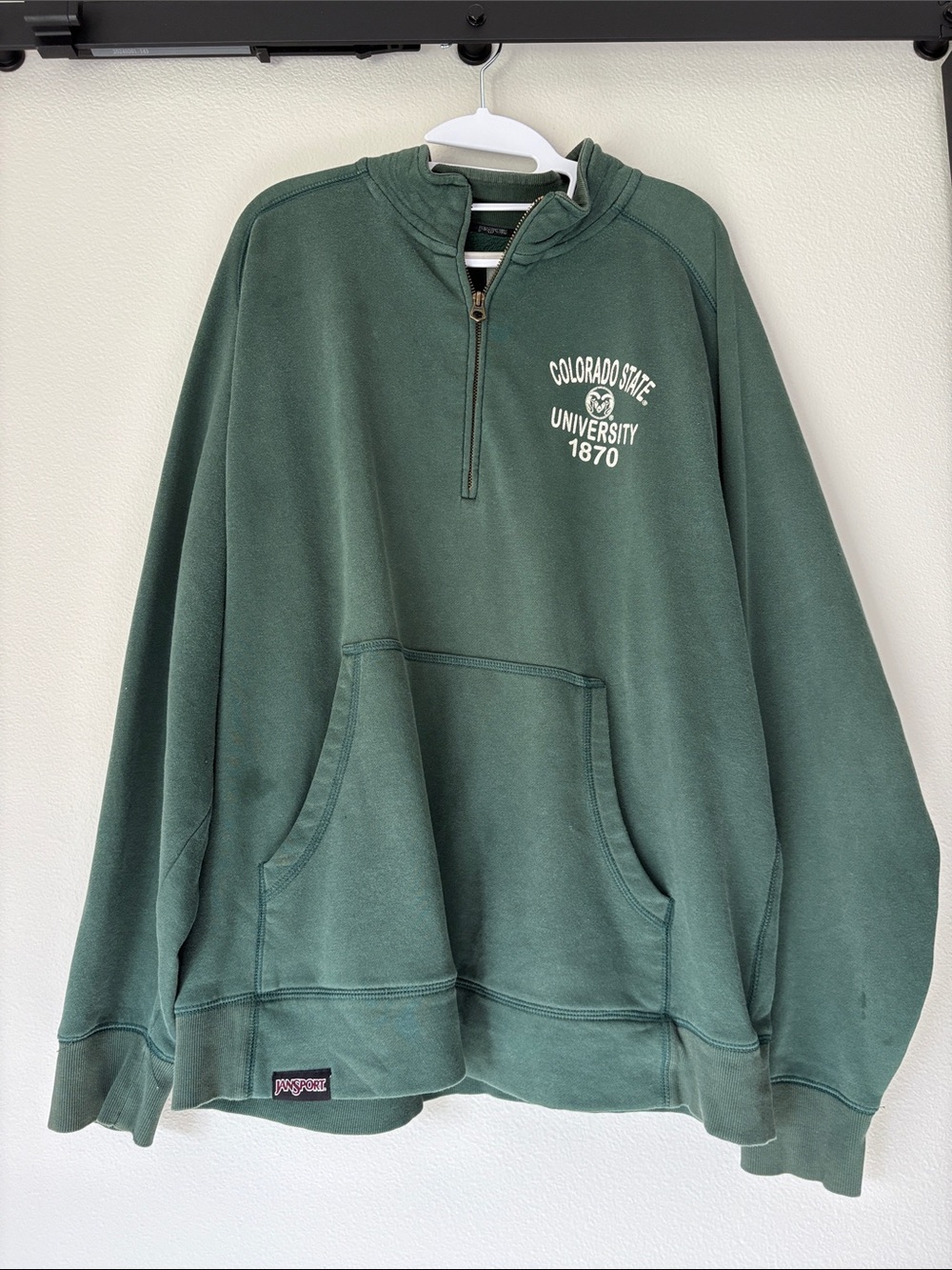 Colorado State University Green Half-Zip Pullover Sweatshirt